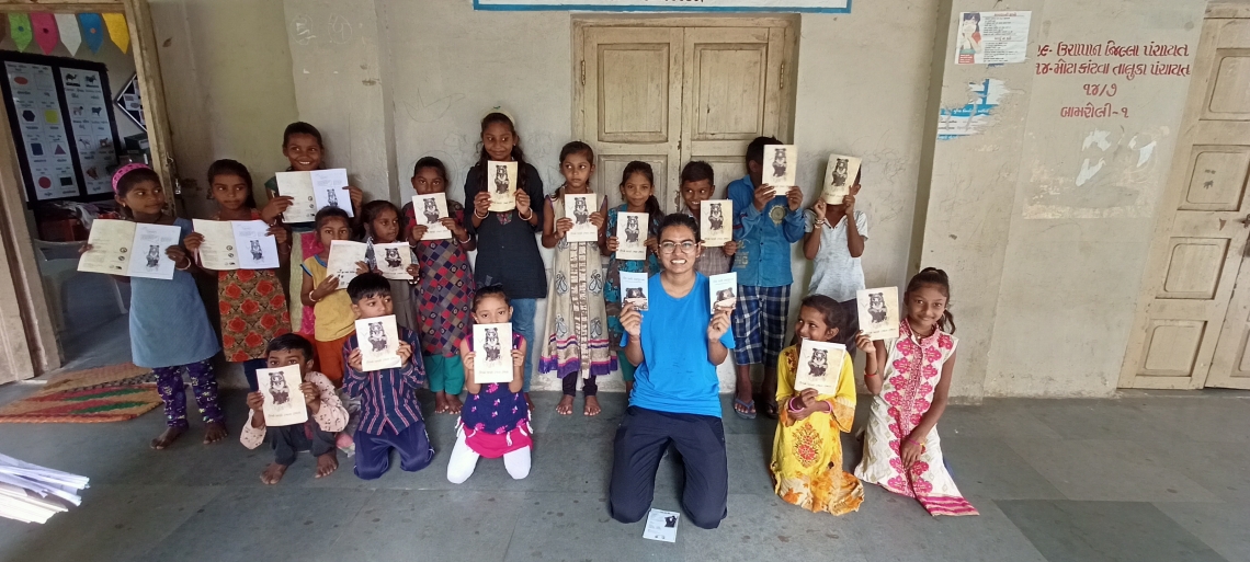 Sloth bear_M ursinus_Gujarat India_children awareness program_Pratik Desai